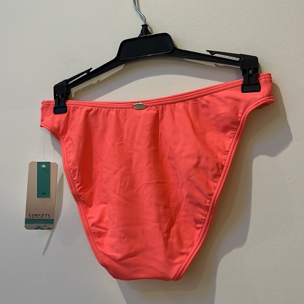 Sunsets California Bright Guava Wild Thing Bikini Bottom,Medium,NWT - Picture 9 of 10